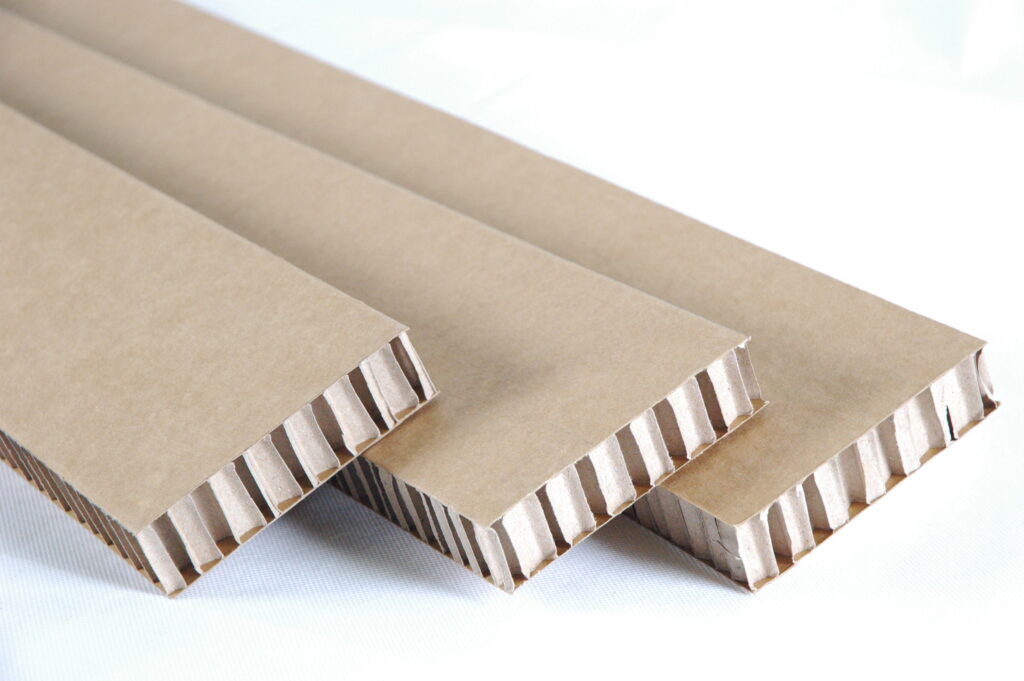 Stacked honeycomb board panels manufactured by Rebul in Australia, highlighting durable, FSC-certified, and sustainable packaging materials.